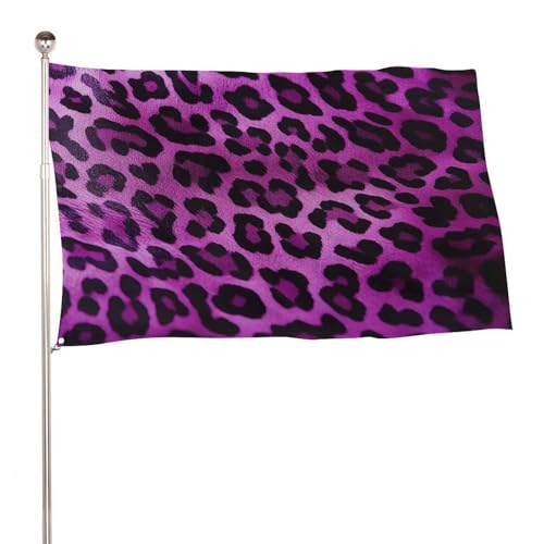 Drapeaux de bienvenue léopard violet pour sublimer votre porche et pelouse
