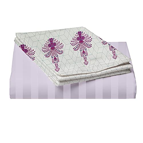 Image of Flat Bedsheet with 2 Pillow Cover - Cotton Bedsheet /Bedsheets /Bed Sheet - Print29 King