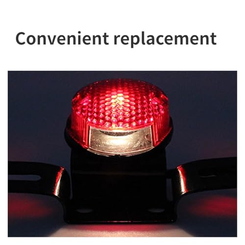 Luz de freno trasera para motocicleta con piloto rojo y soporte de matrícula universal de 12V 6