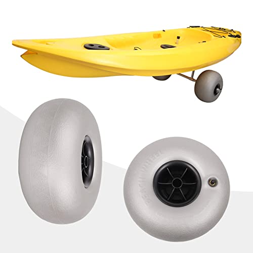 QUEMARQUE 2Pcs Beach Balloon Wheels - 10'' Balloon Wheels Beach Sand Tires Replacement for Beach Inflatable Wheels for Kayak Dolly Canoe Boat(Max Load 88lbs)