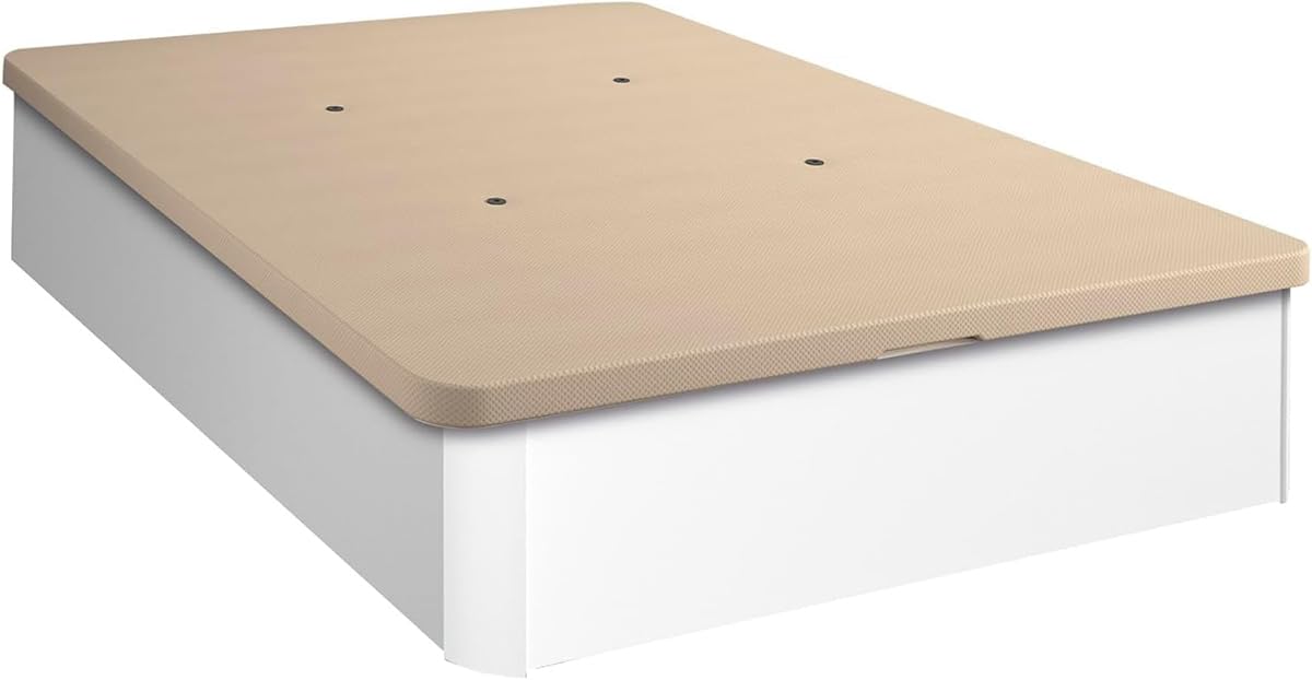 HOGAR24 ES | Canapé Abatible Noruega | Arcón de Almacenaje de Gran Capacidad | Tapa con Válvulas de Transpiración | Color Blanco | Medida: 135x190 cm