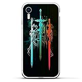 Transparent Crystal Clear Soft Gel TPU Anti-Yellowing Cover Case for Apple iPhone Xr-Sword-Art Online 4