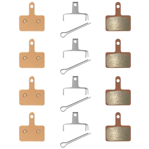 4 Paar Mit Kupferbasis Gesinterte MTB Fahrrad Bremsbeläge, Ebike Scooter, Elektroroller, Elektrorad Bremsbeläge, Kompatibel mit B01S Trp Tektro MT200 M355 M446 M315 M365