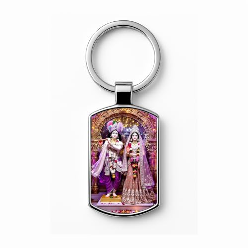 Image of Stylish Metal Keychains with Permanent Glossy Print - Inspirational Quotes & Spiritual Designs - Perfect Key chains for loved ones, Personal Use, Gifts & Return Gifts