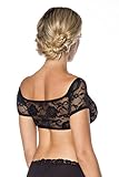 Dirndline Damen Dirndl Bluse, Kurze Länge, L