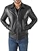 Jild Classic Shirt Collar Leather Jacket Men - John Wick Style Real Lambskin Mens Leather Jacket (John.W-Blk-XL)