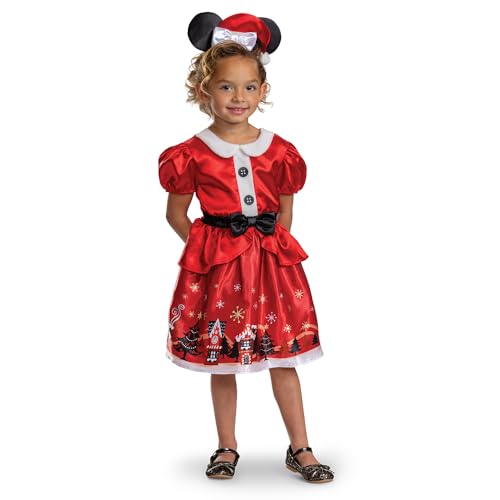 Traje Disney Minnie Natal clássico tamanho 3-4 anos