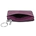 Women's Genuine Leather Coin Purse Mini Pouch Change Wallet with Keychain,purple