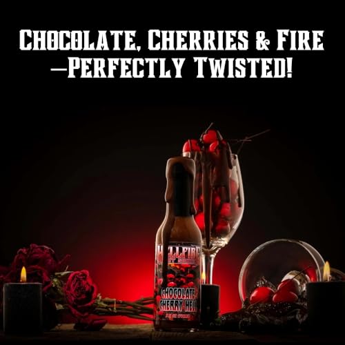Hellfire Hot Sauce Chocolate Cherry Hell - Gourmet Dessert Hot Sauce With Fruit and Chocolate, 5 oz.