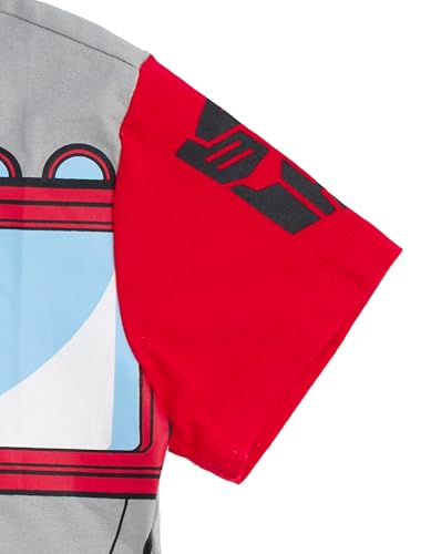 Transformers Optimus Prime Toddler Boys Hooded Cosplay T-Shirt Red/Gray Blue 4T - image 5