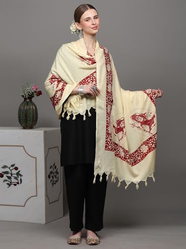 Cream Lord Shiva Hindu Prayer Shawl3