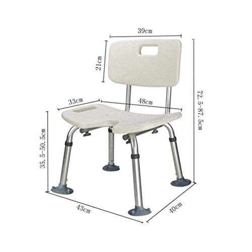 Tabouret de salle de bain chaise de douche stable pour PMR et aînés - 3
