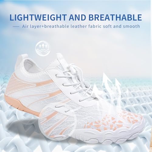 Image of SIOSNETA Hike Barefoot Shoes for Women Men, Breathable Non-Slip Athletic Footwear, Wide Toe Water Shoes for Hiking, Non-Slip Neuropathy Shoes for Women Men, Grounded Comfort wear