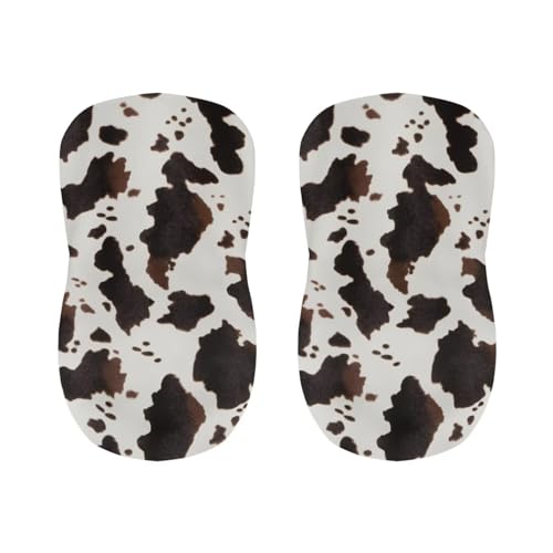 Image of Stretch Bar Stool Covers Set of 4,Stretch Removable Bar Stool Chair Covers, Cow Pattern Counter Height Chairs Covers for Kitchen Dining Room Cafe Furniture