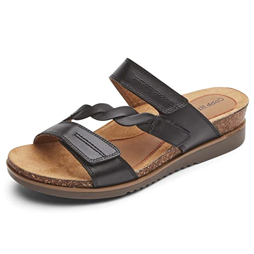 Cobb Hill Women's May W Slide, BLACK LEATHER, 9