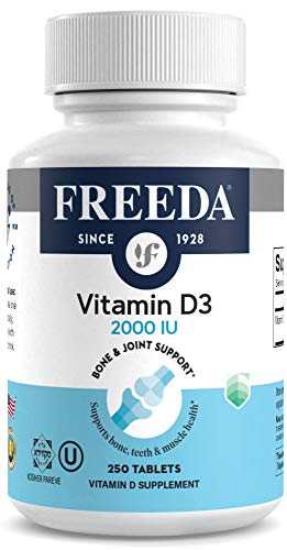 Freeda Vitamin D3-2000 Iu - Pure High Potency Kosher Supplement Tablets - Bone And Muscle Health, Calcium Absorption, Immune Support For Men And Women* - 250 Count #TOP11