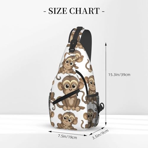 Bolso cruzado para senderismo y viaje Sloth negro miniatura 3