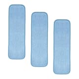 Dolvitrny Mikrofaser Wischmopp Pad Ersatz für Spray Mops - Waschbare & Wiederverwendbare Flache Wischpads 45 x 14 cm Blau Hartbodenreinigung (6-Pack)(A)