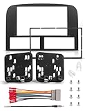 NuIth Double Din Radio Dash Kit w/Radio Wire for 2002-2004 Jeep Grand Cherokee, Double DIN Aftermarket Stereo Navigation Installation Kit, 2 Din Radio Bezel for Grand Cherokee (Dash Kit+Radio Wire)