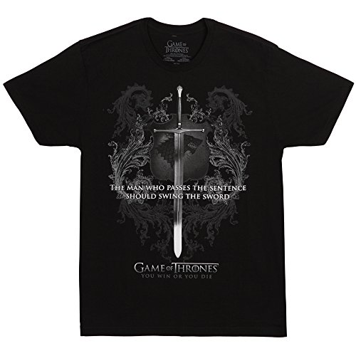 Game of Thrones Swing The Sword Adult T-Shirt - Black (X-Large)