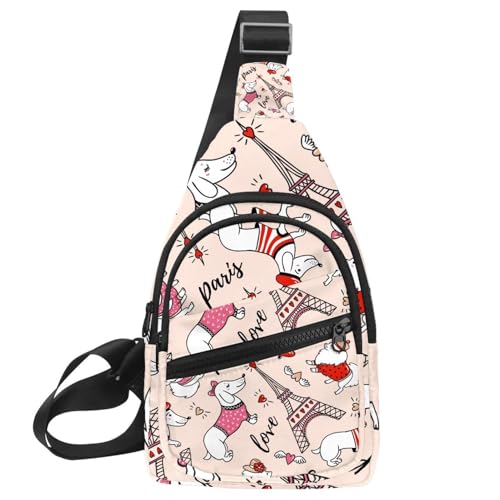 Sac de poitrine imperméable Pug Paris fini les poches pleines en voyage et randonnée