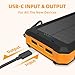 Durecopow Solar Charger Power Bank 20,000mAh, Portable Charger, 4 Cables 3 Ports Fast Charging External Battery Pack with USB C for Cell Phones, Solar Panel Charger with Dual Flashlight for Camping