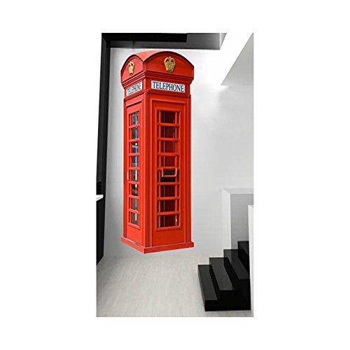 TATOUTEX Stickers Cabine téléphonique Anglaise - L 80cm x H 226cm