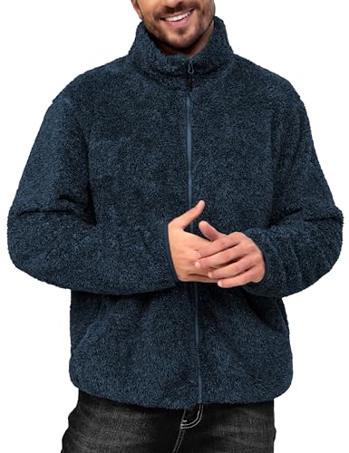 Image of Little Donkey Andy Men's Fleece Jacket, Full Zip Insulation Winter Coat Long Sleeve