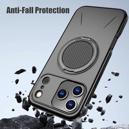 Coque iPhone 17 Air anti-chute rouge avec ventouse magnétique et anneau de maintien - 4