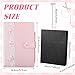 Thenshop 3 Pcs Pink Bow Journal Christmas Coquette Gift Set A5 Hardcover Leather Lace Pink Diary with Crystal Bow Pen & Box Aesthetic Preppy Notebook Cute Xmas Birthday Gift for Women Girls