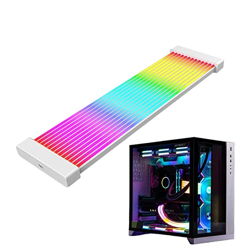 PW TOOLS BanARGB - Câble gainé d'alimentation,Câble d'extension d'alimentation ATX RGB 24 broches/3x8 Broches, Composants internes PC pour Carte ère