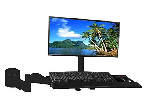 EZM LCD/LED/Plasma/Flat Panel Monitor and Keyboard Wall Mount Black (002-0026)