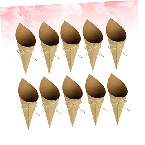 Gogogmee 50 Peças Em Formato Cônico Decoração De Envoltório Recipientes De Confete Design Conciso Ad