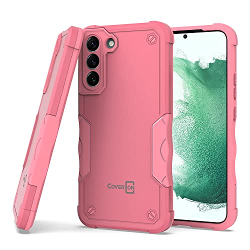 CoverON Rugged Designed for Samsung Galaxy S22 Plus Case, Military Grade Heavy Duty Phone Cover w/Grip - Hot Pink