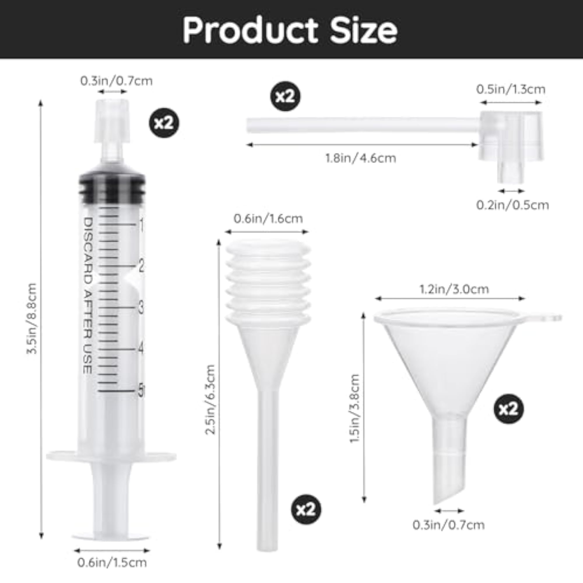 8pcs Plastic Clear Perfume Dispenser Transfer Tool Set