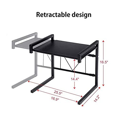Cuisine encombrée ? Support micro-ondes rétractable et étagère de comptoir extensible - 4
