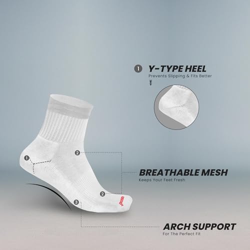 Penn Men's Cushioned Quarter Socks |Ideal for Sports, Gym, Hiking & Everyday Wear2