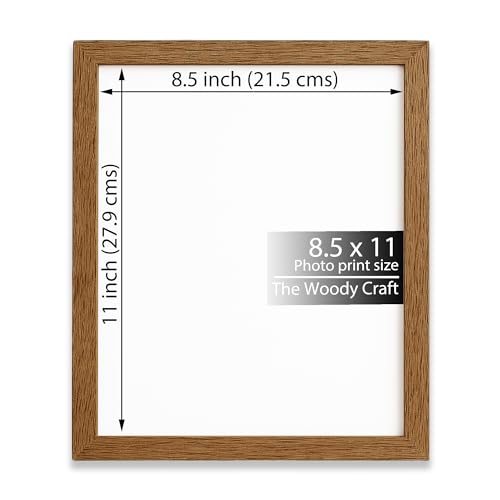 Image of Photo Frame 8.5x11 Letter Size | Beautiful Brown Photo Frame For Wall | Wall Photo Frames For Home Decoration | Classic Wood Frame | Frames For Wall Decor | Aesthetic Photo Frames