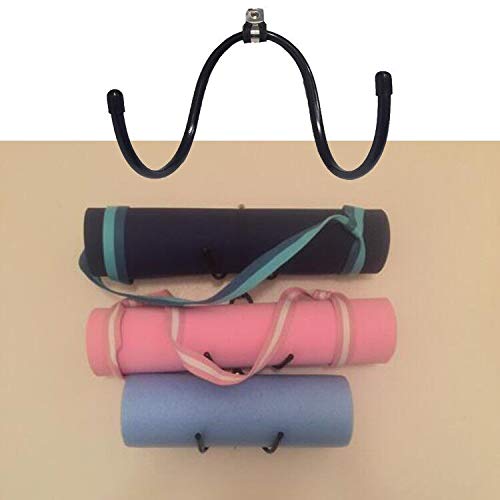 Universal Metal Adjustable Wall Rack, Wall Storage Mount Holder Shelf for Yoga Bolster