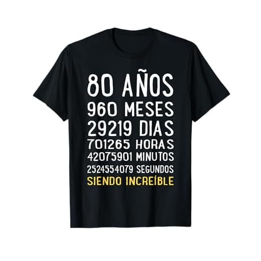 Divertido Regalo 80 cumpleaños Hombre Mujer Camiseta