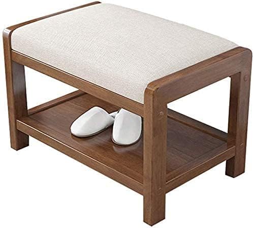 Porte en bois et finitions nobles pour ce banc à chaussures premium
