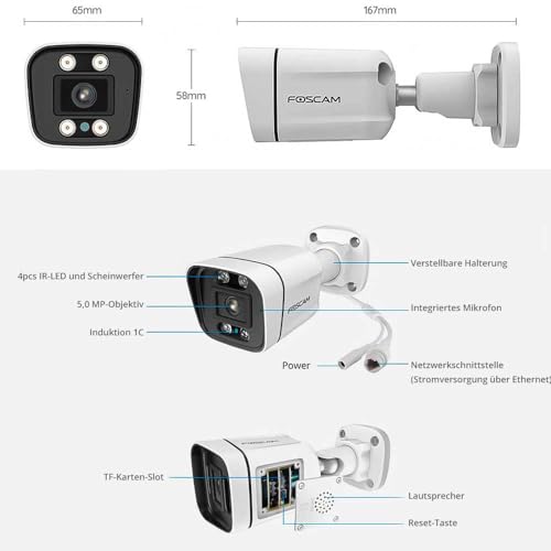 Foscam Videocamera Di Sorveglianza V8EP (Black) 3840 X 2160 Pixel - 8