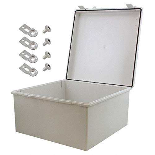Promo Discount Up To 70% Off BUD Industries NBB-22245 Style B Plastic NEMA Box with Solid Indoor 13.01" L x 13" W, Gray