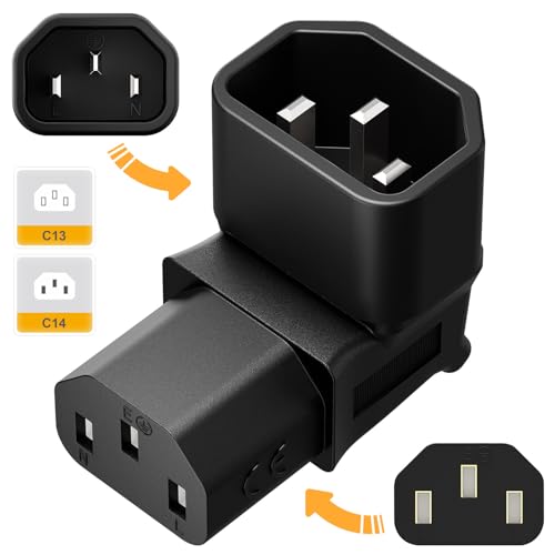 Adaptador de ángulo IEC 320 C14 a C13, pack 3 unidades miniatura 2