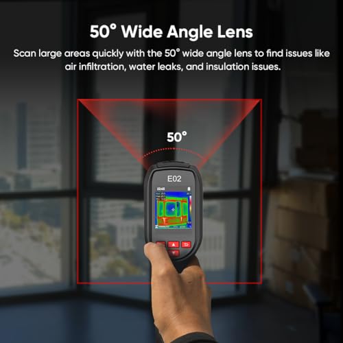 HIKMICRO E02 Thermal Camera,SuperIR 240 x 240 IR resolution with Visual Camera, SuperScene™, Portable Compact Thermal Imaging Camera with Laser pointer, 20Hz refresh rate, -20°C to 400°C - Image 7