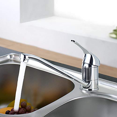 Preisvergleich Produktbild BONADE Küchenarmatur Mischbatterie 360° Schwenkbarer Wasserhahn Küchen Spültischarmatur Spülbeckenarmatur Einhebelmischer Einhand-Spültischbatterie aus Messing Chrom
