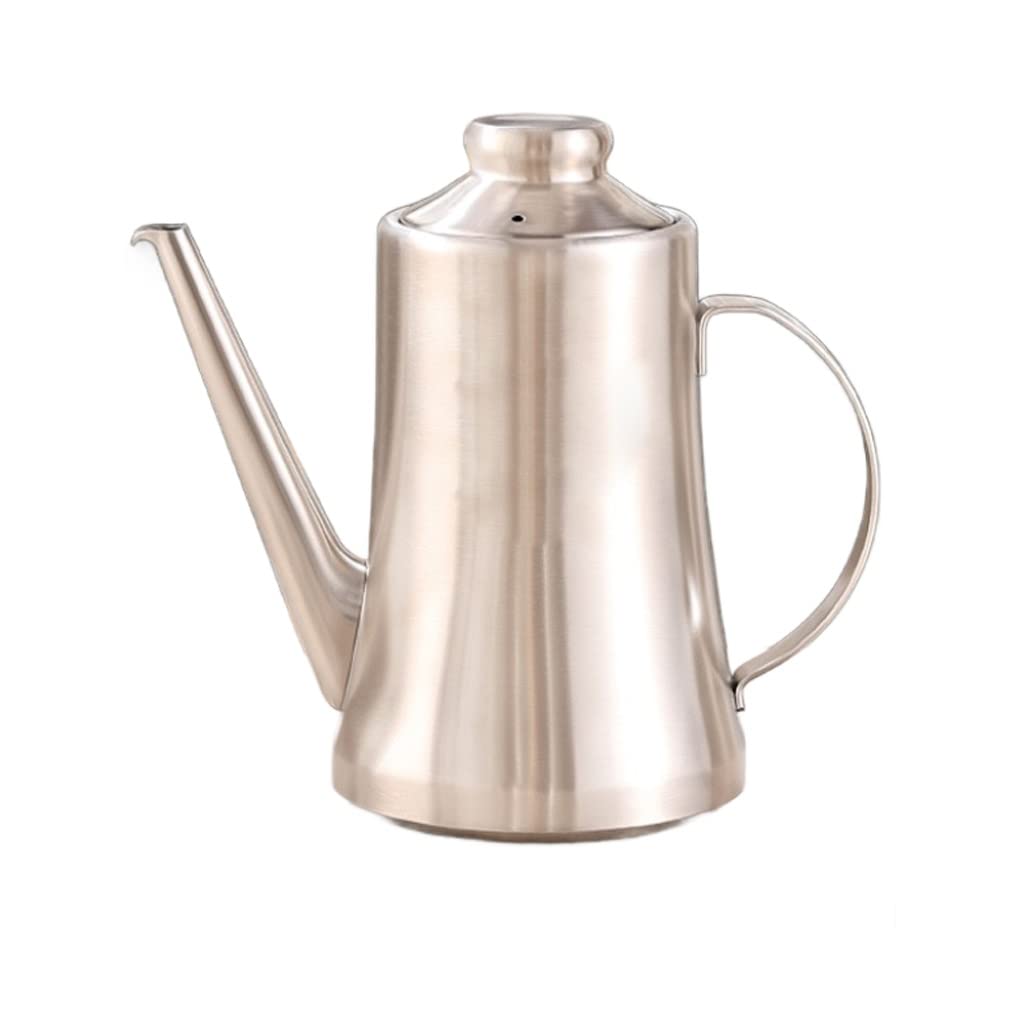 Bouteille d'huile en acier inoxydable de cuisine chic durable