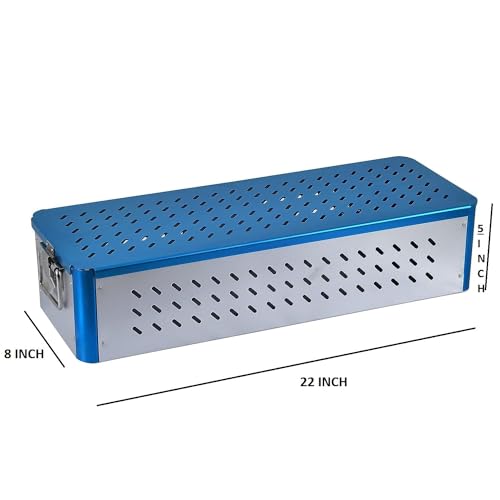 Image of RevitiREVITI Cidex Sterilization Tray Sterilization Box Perfforated with German Dual Locking System for autoclaving surgical instrument