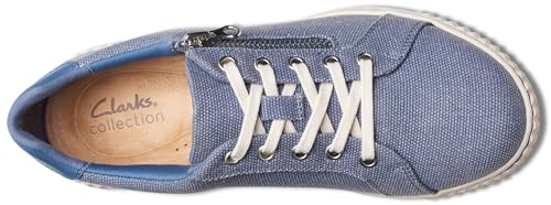 Image of Clarks Women's Caroline Echo Canvas Side Zip Fashion Sneaker