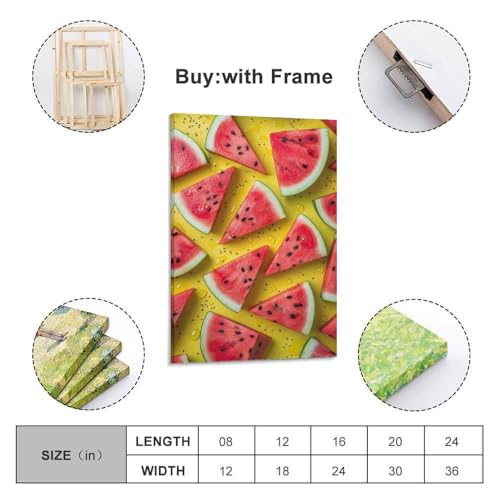 Tableau de tranches de pastèque pour décoration murale de chambre